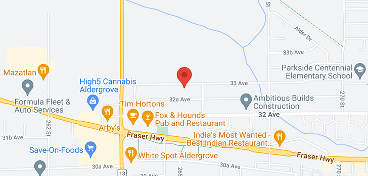 map of 26554 33 AVENUE